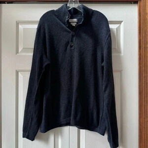 Banana Republic Luxury Blend Angora Cashmere Cotton Button Up Pullover size L